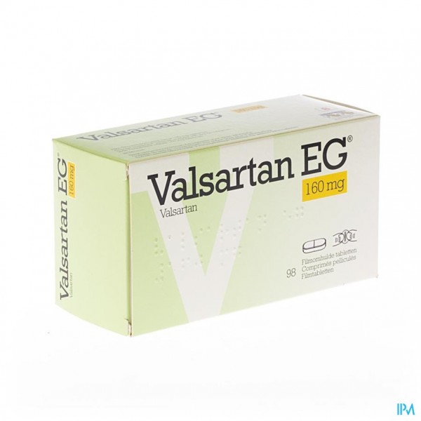 Valsartan EG 160 Mg Filmomh Tabl 98 X 160 Mg Apotheek Vanderhaegen