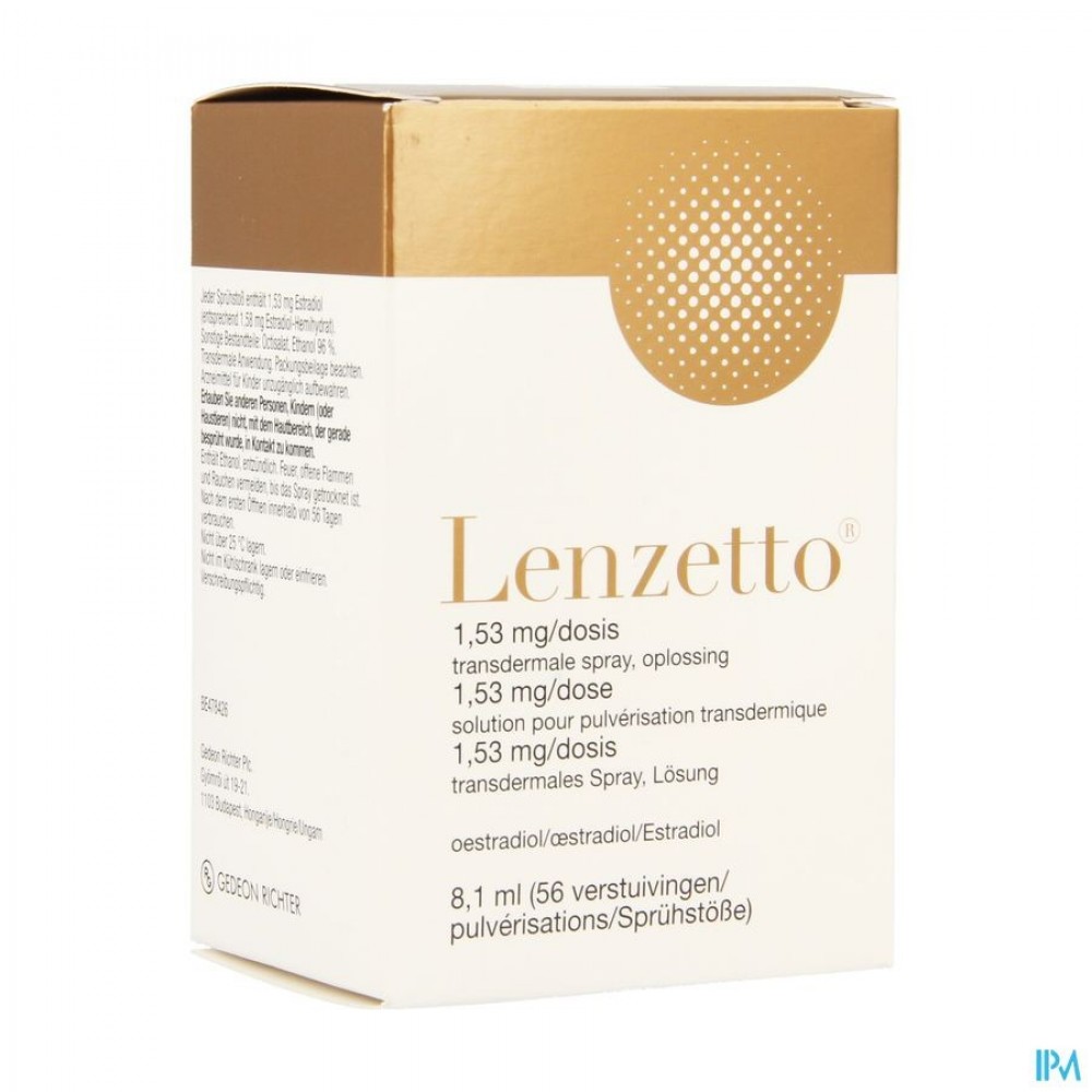 Lenzetto 1,53mg/dose Opl Transdermale Spray Apotheek Vanderhaegen