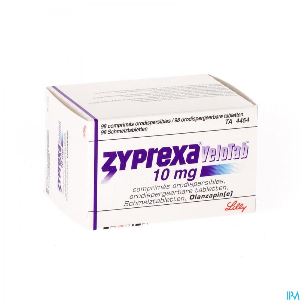 Zyprexa Velotab 10mg Comp Orodisp 98 X 10mg Apotheek Vanderhaegen