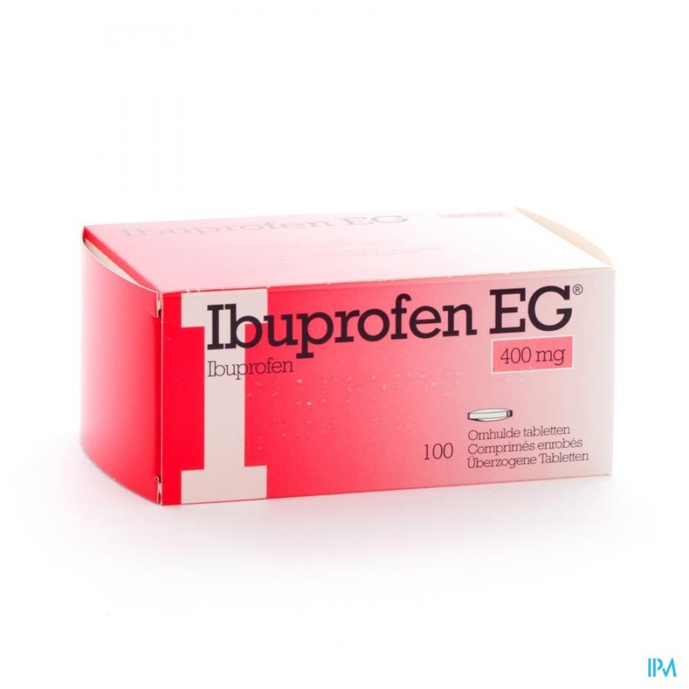 Ibuprofen EG 400 Mg Filmomh Tabl 100 X 400 Mg Apotheek Vanderhaegen