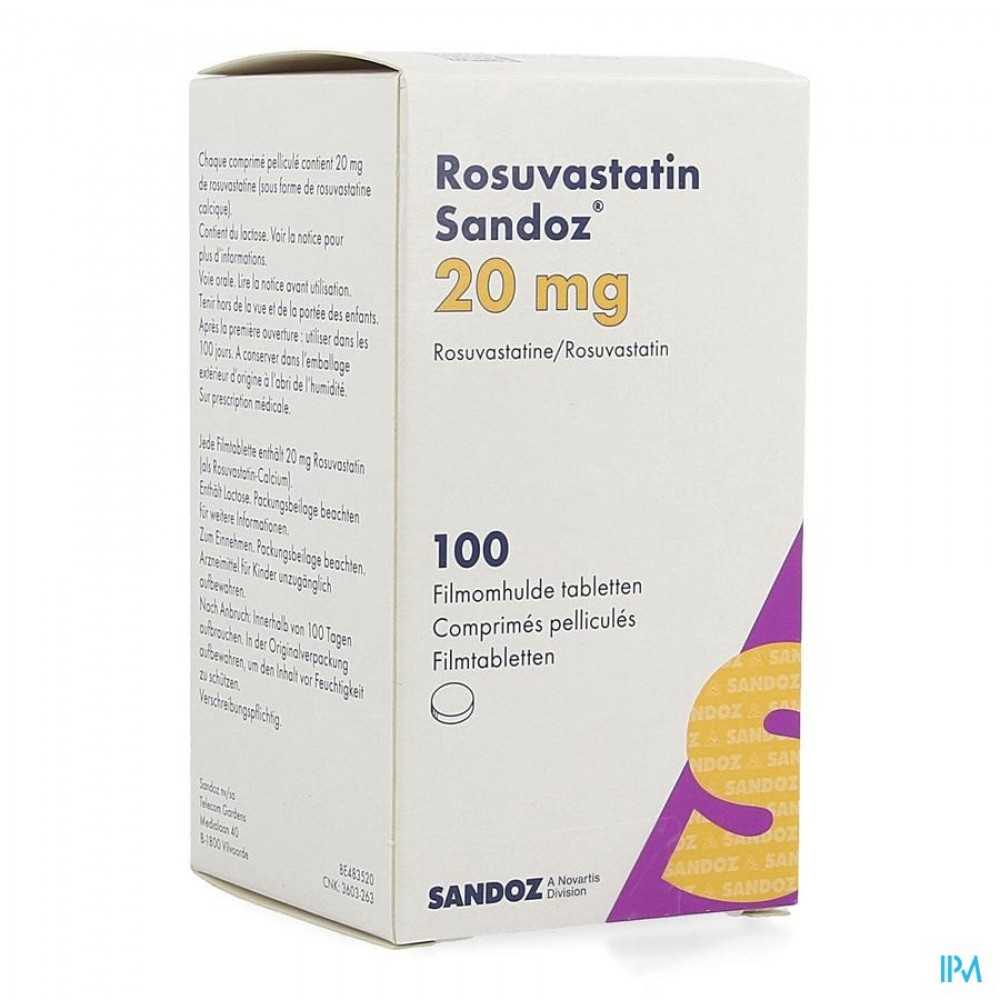 Sandoz deals rosuvastatin 20mg