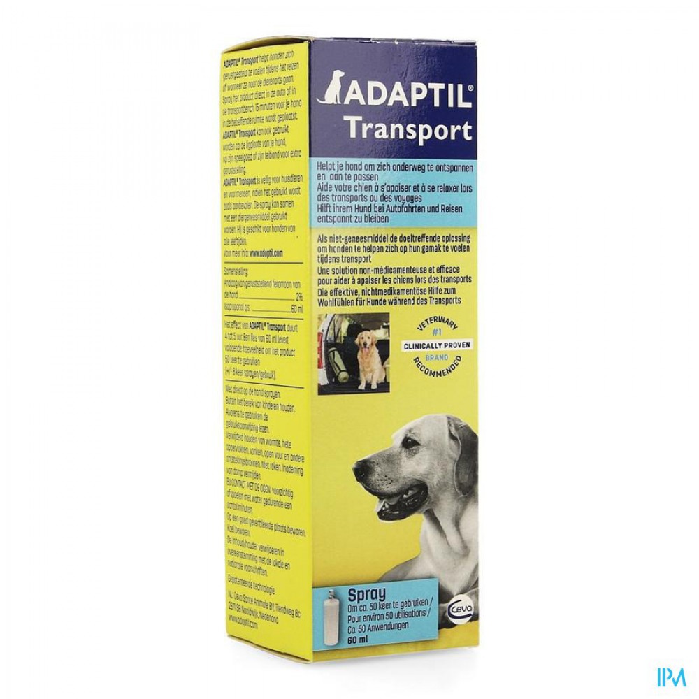 Adaptil Transport Spray 60ml Apotheek Vanderhaegen