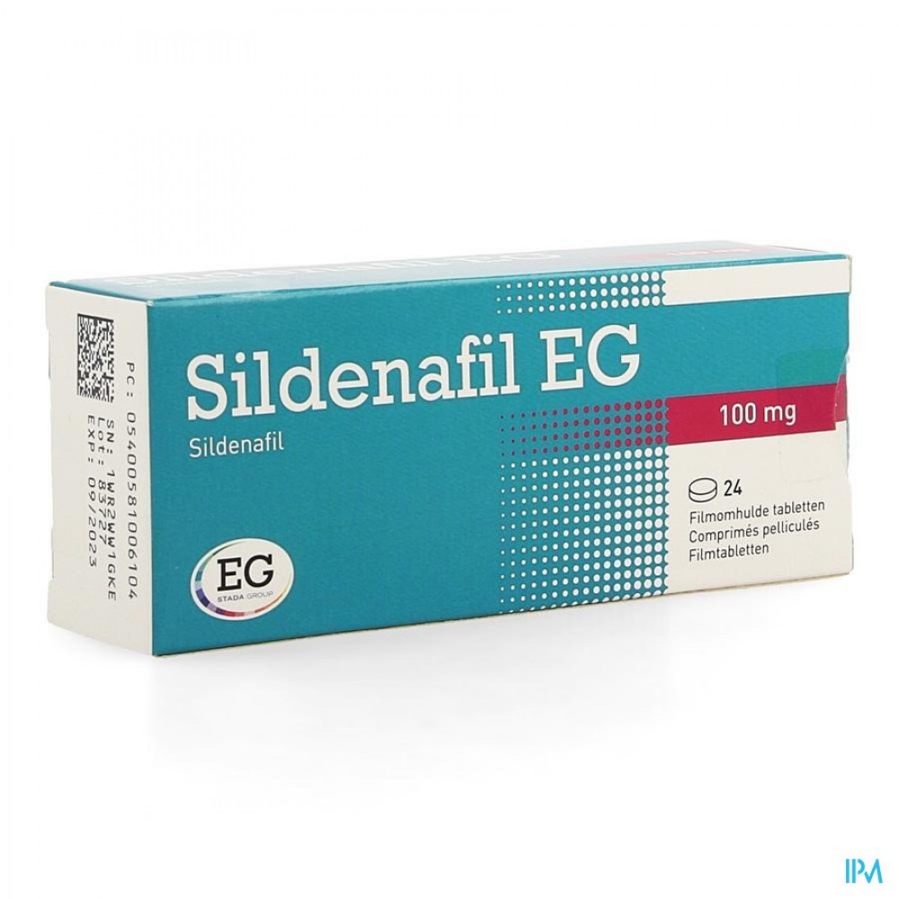 Sildenafil Eg 100 Mg Filmomh Tabl 24 X 100 Mg Apotheek Vanderhaegen