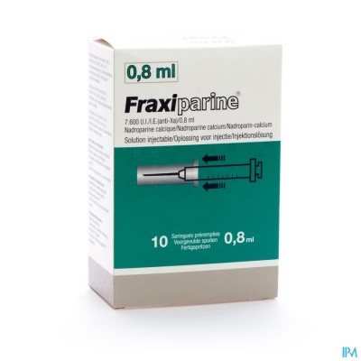 Fraxiparine Ser 10 X 0,8ml 7600 Ui Axa