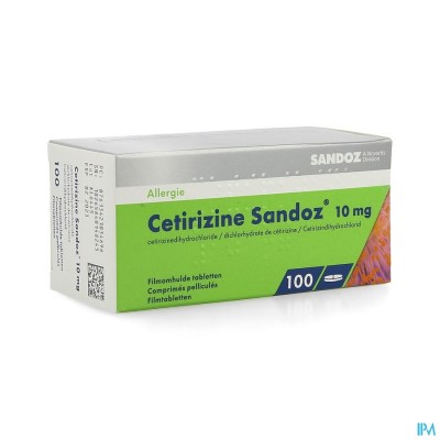 Cetirizine Sandoz comp 100 X 10mg