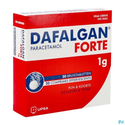 Dafalgan Forte 1g Bruistabletten 20