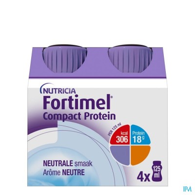 Fortimel Compact Protein Neutraal Flesjes 4x125 ml