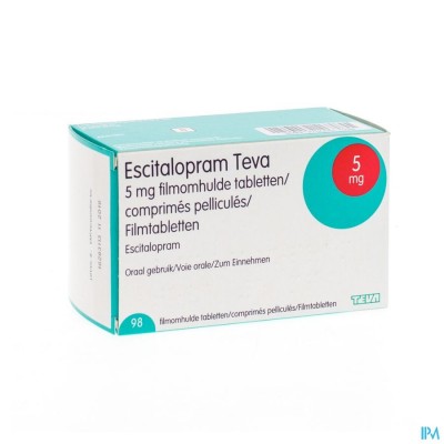 Escitalopram 5mg Teva Filmomh Tabl 98 X 5mg