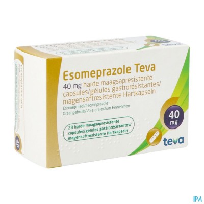 Esomeprazole Teva Caps Harde Maagsapres Bl 28x40mg