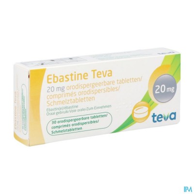 Ebastine 20mg Teva Comp Odt 30 X 20mg