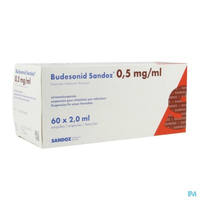 Budesonid Sandoz 0,5mg/ml Vernevelsusp Amp 60