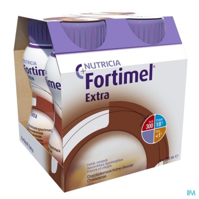 Fortimel Extra Chocolade Flesjes 4x200ml