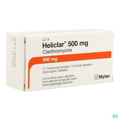 Heliclar 500 Comp 21 X 500mg
