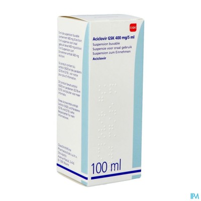 Aciclovir Gsk Susp 100ml 400mg/5ml