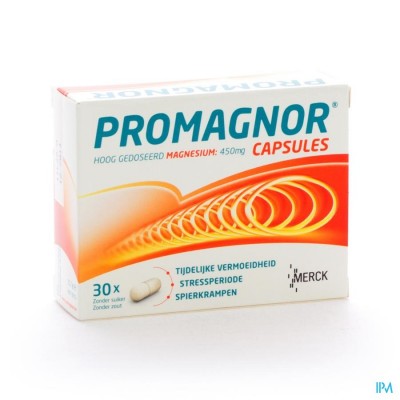Promagnor: Hoog Gedoseerd Magnesium 450mg (30 capsules)
