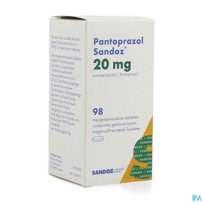 Pantoprazol 20mg Sandoz Maagsapresis. Tabl 98 Hdpe