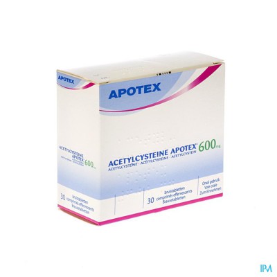 Acetylcysteine Apotex Comp Eff 30 X 600mg