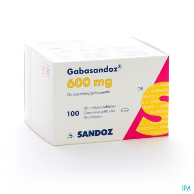 Gabapentine 600mg Sandoz Comp 100 X 600mg