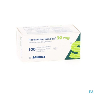 Paroxetine 20mg Sandoz Filmomh Tabl 100 X 20mg