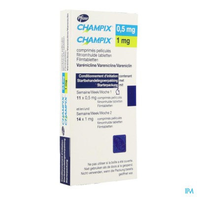 Champix Comp 11 (0,5mg) + 14 (1mg) Aclar/pvc/alu