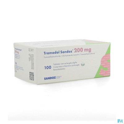 Tramadol 200 Sandoz Tabl Verl Afgifte 100 X 200mg