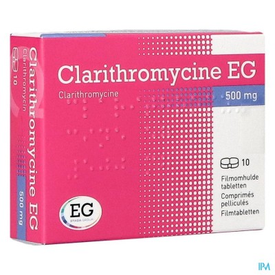 Clarithromycine EG Tabl 10X500Mg