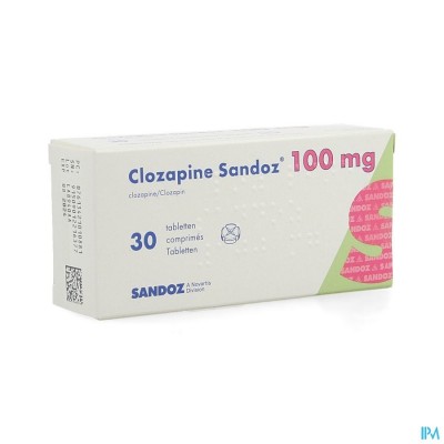 Clozapine Sandoz Comp 30 X 100mg