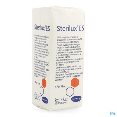 Sterilux Es 5x5cm 8l.nst. 100 P/s