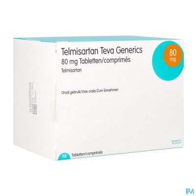 Telmisartan 80mg Teva Tabl 98