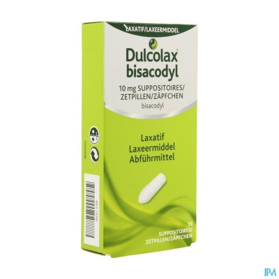 Dulcolax Bisadocyl Supp 10 X 10mg