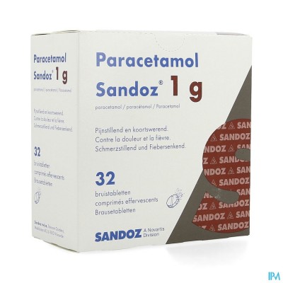 Paracetamol 1g Sandoz Bruistabletten 32