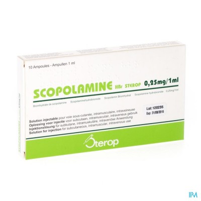 Scopolamine Hbr Amp 10x0,25mg/1ml