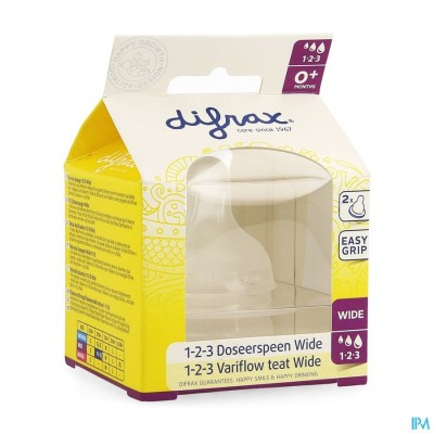 Difrax Flessenspeen Natural Wide 1-2-3 677