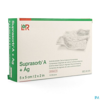 Suprasorb A+ag Kp Alg. Calc. 5x5cm 10 20570 149265