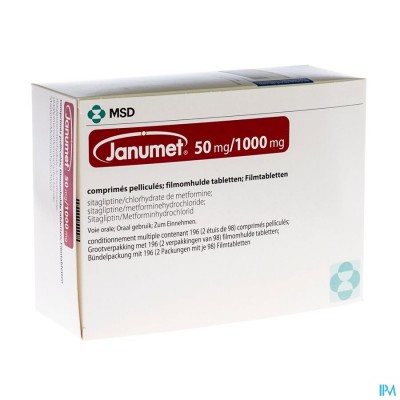 Janumet 50/1000mg Filmomh Tabl 196