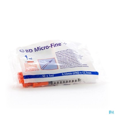 Bd Microfine+ Ins.spuit 1,0ml 29g 12,7mm 10 324827