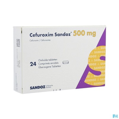 Cefuroxime Sandoz 500mg Comp 24