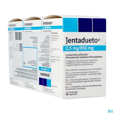 Jentadueto 2,5mg/ 850mg Film Tabl 180 (2x90)