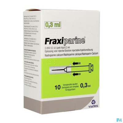 Fraxiparine Ser 10 X 0,3ml 2850 Ui Axa