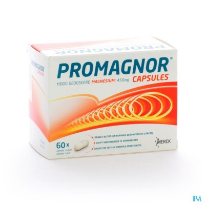Promagnor: Hoog Gedoseerd Magnesium 450mg (60 capsules)