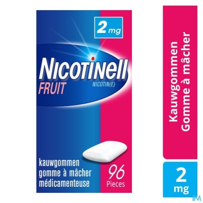 Nicotinell Fruit Gomme Macher-kauwgom 96x2mg