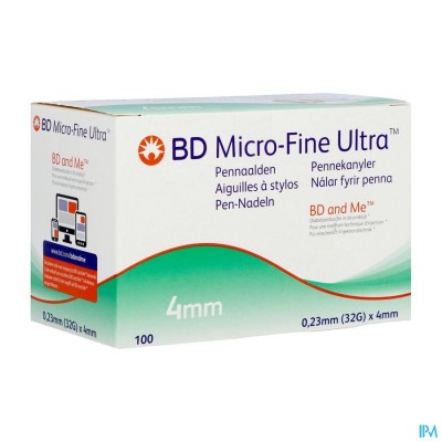 Bd Microfine Ultra Pennaald 4mm 32g Easyflow 100