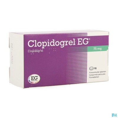 Clopidogrel EG 75 Mg Tabl Pell 98 X 75 Mg