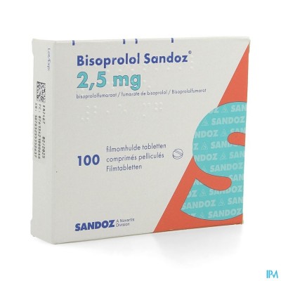 Bisoprolol Sandoz 2,5mg Filmomh Tabl 100 X 2,5mg