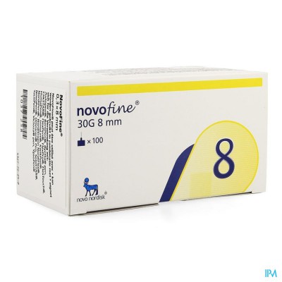 Novofine Ster Naald 8mm/30g 100 St