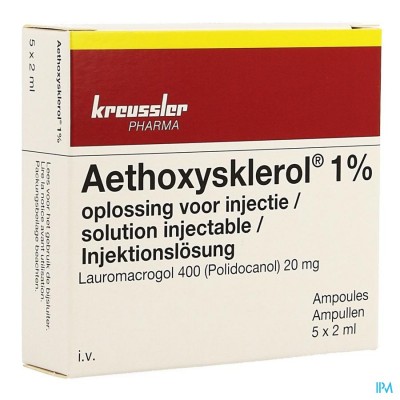 Aethoxysklerol Amp. 5 X 2ml 1 %