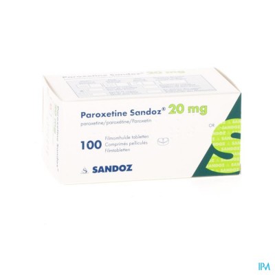 Paroxetine 20mg Sandoz Filmomh Tabl 100 X 20mg