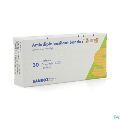 Amlodipine Besilaat Sandoz C0mp 30x5mg