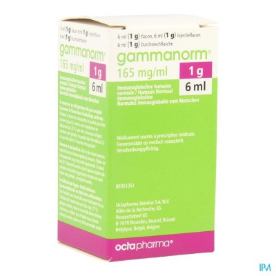 Gammanorm 165mg/ml Octapharma Opl Inj 6ml
