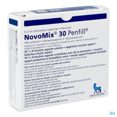 Novomix 30 Penfill 5 X 3ml 100 U/ml